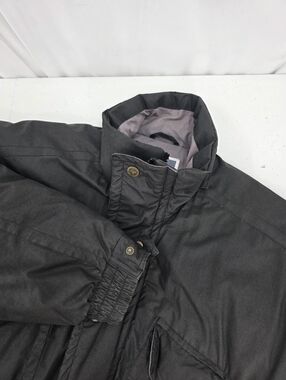 Vintage Argus Down Feather Puffer Winter Coat Men's Size Medium Black No Hood.